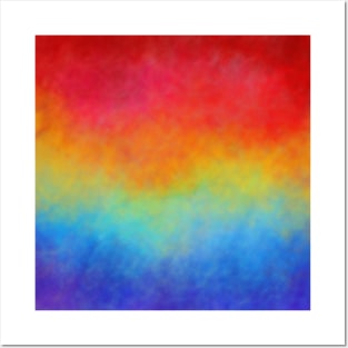 Colorful Transitional Warm Cool Abstract Posters and Art